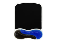Kensington Duo Gel Mouse Pad Wrist Rest - Hiirialusta jossa pehmustettu rannetuki - musta, sininen - TAA-yhdenmukainen 62401