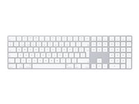 Apple Magic Keyboard with Numeric Keypad - Näppäimistö - Bluetooth - Ruotsi - hopea MQ052S/A