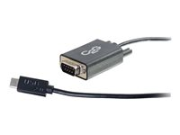C2G USB 2.0 USB C to DB9 Serial RS232 Adapter Cable Black - USB / sarjakaapeli - DB-9 (uros) to 24 pin USB-C (uros) - reversible C connector - musta 88842