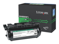 Lexmark - Erittäin tuottoisa - musta - alkuperäinen - väriainekasetti malleihin Lexmark T644, T644dn, T644dtn, T644n, T644tn 64480XW