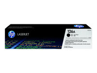 HP 126A - Musta - alkuperäinen - LaserJet - väriainekasetti (CE310A) malleihin Color LaserJet Pro CP1025; LaserJet Pro MFP M175; TopShot LaserJet Pro M275 CE310A