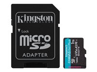 Kingston Canvas Go! Plus - Flash-muistikortti (microSDXC to SD -adapteri sisältyvä) - 1 Tt - A2 / Video Class V30 / UHS-I U3 / Class10 - microSDXC UHS-I SDCG3/1TB