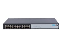 HPE OfficeConnect 1420 24G - Kytkin - hallitsematon - 24 x 10/100/1000 - työpöytä, telineeseen asennettava JG708B#ABB