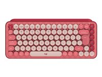 Logitech POP Keys - Näppäimistö - langaton - Bluetooth 5.1, Bluetooth LE - QWERTY - Yhdysvaltain englanti kansainv. - näppäinkytkin: Brown Tactile - heartbreaker 920-010737