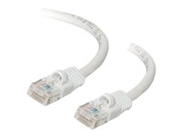 C2G Cat5e Booted Unshielded (UTP) Network Patch Cable - Kytkentäkaapeli - RJ-45 (uros) to RJ-45 (uros) - 3 m - UTP - CAT 5e - valettu, piikitön, säikeinen - valkoinen 83264