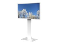 HI-ND Floorstand Glass Universal 49"- 65" - Teline malleihin LCD-näyttö - metalli - valkoinen, RAL 9003 -näytön koko: 49"-65" - lattialla seisova FS0000-5001-01