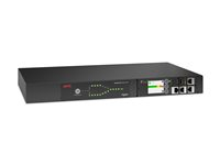 APC NetShelter - Automaattinen siirtokytkin (telineasennettava) - AC 207-253 V - 3700 VA - 1-vaiheinen - Ethernet 10/100/1000, USB - lähtöliittimet: 9 - 1U - 2.44 m johto - musta AP4423A