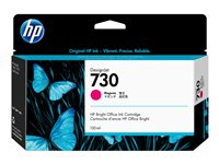 HP 730 - 130 ml - magenta - alkuperäinen - DesignJet - mustepatruuna malleihin DesignJet SD Pro MFP, T1600, T1600dr, T1700, T1700dr, T1708, T1708dr, T2600, T2600dr P2V63A