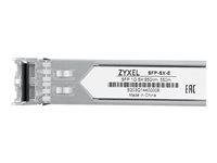 Zyxel SFP-SX-E - SFP (mini-GBIC) lähetin-vastaanotin-moduuli - 1GbE - 1000Base-SX - monimuoto LC - jopa 550 m - 850 nm (pakkaus sisältää 10) SFP-SX-E-ZZBD01F