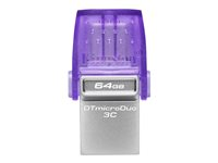 Kingston DataTraveler microDuo 3C - USB Flash-asema - 64 Gt - USB 3.2 Gen 1 / USB-C DTDUO3CG3/64GB