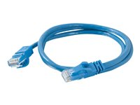 C2G Cat6 Booted Unshielded (UTP) Network Patch Cable - Kytkentäkaapeli - RJ-45 (uros) to RJ-45 (uros) - 30 m - UTP - CAT 6 - valettu, piikitön, säikeinen - sininen 83395