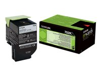 Lexmark 702K - Musta - alkuperäinen - väriainekasetti malleihin Lexmark CS310dn, CS310n, CS410dn, CS410dtn, CS410n, CS510de, CS510dte 70C20K0