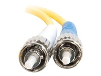 C2G ST-ST 9/125 OS1 Duplex Singlemode PVC Fiber Optic Cable (LSZH) - Verkkokaapeli - ST single-mode (uros) to ST single-mode (uros) - 3 m - kuituoptinen - kaksipuolinen (duplex) - 9 / 125 micron - OS1 - ei sisällä halogeenia - keltainen 85561