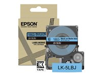 Epson LabelWorks LK-5LBJ - Black ja matta sininen - Rulla (1,8 cm x 8 m) 1 kasetti(a) ripustuslaatikko - nauhakasetti malleihin LabelWorks LW-C410, LW-C610 C53S672081