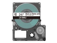 Epson LabelWorks LK-6WBJ - Black on matte white - Rulla (2,4 cm x 8 m) 1 kasetti(a) ripustuslaatikko - nauhakasetti malleihin LabelWorks LW-C610 C53S672064