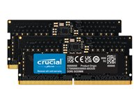 Crucial - DDR5 - pakkaus - 16 Gt: 2 x 8 Gt - 262-nastainen SO-DIMM - 5600 MHz / PC5-44800 - CL46 - 1.1 V - on-die ECC - musta CT2K8G56C46S5
