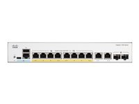 Cisco Catalyst 1300-8FP-2G - Kytkin - L3 - Hallinnoitu - 8 x 10/100/1000 (PoE+) + 2 x Gigabit SFP/RJ-45 -yhdistelmä - telineeseen asennettava - PoE+ (120 W) C1300-8FP-2G