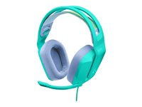 Logitech G G335 Wired Gaming Headset - Kuulokkeet + mikrofoni - täysikokoinen - langallinen - 3,5 mm jakkiliitin - minttu - Discord-sertifioitu 981-001024