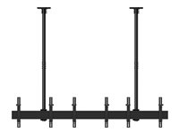 Multibrackets M Ceiling Mount Pro MBC3X1U2 - Asennuspakkaus (2 kattolevyä, 8 rails, 12 tilt arms, 4 tolppakiinnikettä, 8 laajennusputkea (80 cm), 2 kattolevyn suojusta) malleihin 6 LCD-näytölle - alumiini, teräs - musta -näytön koko: 40"-65" - kattoon asennettava 7350073733507