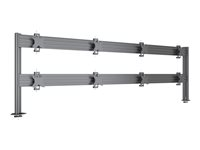 Multibrackets M Pro MBDM4x2U - Asennuspakkaus - 4 x 2 - musta - työpöytä, pöytäasennus 7350105215964