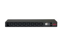 APC Metered Rack PDU AP7821B - Virranjakeluyksikkö (telineasennettava) - Vaihtovirta 100-240 V - Ethernet 10/100 - tulo: EC 60320 C20 - lähtöliittimet: 8 (power IEC 60320 C13) - 1U - 2.5 m johto malleihin P/N: SMTL1000RMI2UC, SMX1000C, SMX1500RM2UC, SMX1500RM2UCNC, SMX750C, SMX750CNC AP7821B