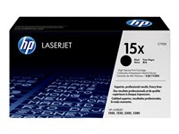 HP 15X - Tuottoisa - musta - alkuperäinen - LaserJet - väriainekasetti (C7115X) malleihin LaserJet 1000, 1200, 1220, 3300, 3310, 3320, 3330, 3380 C7115X