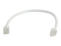 C2G Cat5e Non-Booted Unshielded (UTP) Network Patch Cable - Kytkentäkaapeli - RJ-45 (uros) to RJ-45 (uros) - 0.5 m - UTP - CAT 5e - säikeinen, uniboot - valkoinen 83120