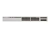 Cisco Catalyst 9200 - Network Advantage - kytkin - L3 - Hallinnoitu - 8 x 100/1000/2.5G/5G/10GBase-T + 16 x 10/100/1000 (PoE+) - telineeseen asennettava - PoE+ (370 W) C9200-24PXG-A