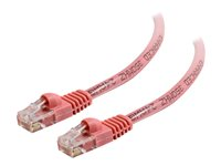 C2G Cat5e Booted Unshielded (UTP) Network Patch Cable - Kytkentäkaapeli - RJ-45 (uros) to RJ-45 (uros) - 3 m - UTP - CAT 5e - valettu, piikitön, säikeinen - vaaleanpunainen 83620