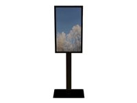 HI-ND Floorstand Glass with Casing 55" - Teline malleihin digital signage -LCD-paneeli - metalli, lasi - musta, RAL 9005 -näytön koko: 55" -kiinnitysliitäntä: 200 x 200 mm - lattialla seisova malleihin LG 55XS2, 55XS4 FS5525-5001-02