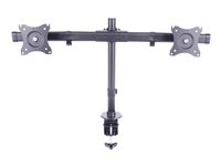 Multibrackets M Deskmount Basic Dual - Asennuspakkaus (pöytäasennus) malleihin 2 LCD-näyttöä - teräs, korkealaatuinen alumiini - musta -näytön koko: 15"-27" - puristimeen asennettava 7350073733309