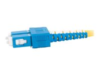 C2G SC-SC 9/125 OS1 Duplex Singlemode PVC Fiber Optic Cable (LSZH) - Kytkentäkaapeli - SC single-mode (uros) to SC single-mode (uros) - 10 m - kuituoptinen - kaksipuolinen (duplex) - 9 / 125 micron - OS1 - ei sisällä halogeenia - keltainen 85573