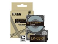 Epson LabelWorks LK-6BKP - Metallinen - kulta mustalla - Rulla (2,4 cm x 9 m) 1 kasetti(a) ripustuslaatikko - nauhakasetti malleihin LabelWorks LW-C610 C53S672096