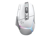 Logitech G G502 X PLUS - Hiiri - optinen - 13 painiketta - langaton - 2.4 GHz - USB Logitech LIGHTSPEED receiver - valkoinen 910-006171