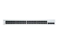 Cisco Business 220 Series CBS220-48T-4G - Kytkin - smart - 48 x 10/100/1000 + 4 x Gigabit SFP (uplink) - telineeseen asennettava CBS220-48T-4G-EU