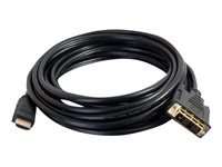 C2G 1.5m (5ft) HDMI to DVI Cable - HDMI to DVI-D Adapter Cable - 1080p - Sovitinkaapeli - DVI-D uros to HDMI uros - 1.5 m - suojattu - musta 42515