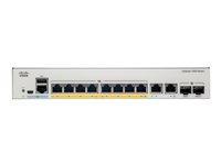 Cisco Catalyst 1000-8P-2G-L - Kytkin - Hallinnoitu - 4 x 10/100/1000 (PoE+) + 4 x 10/100/1000 + 2 x combo Gigabit SFP (uplink) - telineeseen asennettava - PoE+ (67 W) C1000-8P-2G-L