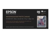 Epson Water Resistant Matte Canvas - Matta - 465 mikronia - Roll (152.4 cm x 12.2 m) - 375 g/m² - 1 rulla (rullat) kangaskuvioinen paperi malleihin Stylus Pro 11880; SureColor SC-P20000 C13S045064