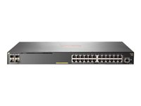 HPE Aruba 2930F 24G PoE+ 4SFP - Kytkin - L3 - Hallinnoitu - 24 x 10/100/1000 (PoE+) + 4 x Gigabit SFP (uplink) - telineeseen asennettava - PoE+ (370 W) JL261A#ABB