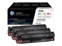 HP 410X - 3 pakettia - Tuottoisa - keltainen, sinivihreä, magenta - alkuperäinen - LaserJet - väriainekasetti (CF252XM) malleihin Color LaserJet Pro M452, MFP M377, MFP M477 CF252XM