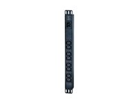 APC Easy Basic Rack PDU EPDU1016B - Virranjakeluyksikkö (telineasennettava) - Vaihtovirta 200/208/230 V - 3680 VA - tulo: EC 60320 C20 - lähtöliittimet: 8 (power IEC 60320 C13) - 1U - 2.5 m johto - musta malleihin P/N: AR106V, SCL400RMJ1U, SCL500RMI1UC, SCL500RMI1UNC, SMTL1000RMI2UC, SMTL750RMI2UC EPDU1016B