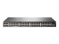 HPE Aruba 2930F 48G PoE+ 4SFP+ - Kytkin - L3 - Hallinnoitu - 48 x 10/100/1000 (PoE+) + 4 x 1 Gigabit / 10 Gigabit SFP+ (uplink) - räkkiin asennettava - PoE+ (740 W) - remarketing-tuotteet JL558AR