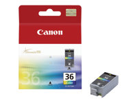 Canon CLI-36 Color - 12 ml - väri (sinivihreä, sinipunainen, keltainen, musta) - alkuperäinen - mustepatruuna malleihin PIXMA iP100, iP100wb, iP110, mini260, mini320, TR150 1511B001