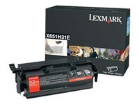 Lexmark - Tuottoisa - musta - alkuperäinen - väriainekasetti malleihin Lexmark X651, X652, X654, X656, X658 X651H31E