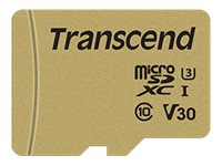 Transcend 500S - Flash-muistikortti (sovitin microSDHC:stä SD:hen sisältyvä) - 8 Gt - Video Class V30 / UHS-I U3 / Class10 - microSDHC TS8GUSD500S