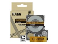 Epson LabelWorks LK-5KBM - Musta metallinhohtoisella kullalla - Rulla (1,8 cm x 9 m) 1 kasetti(a) ripustuslaatikko - nauhakasetti malleihin LabelWorks LW-C410, LW-C610 C53S672093