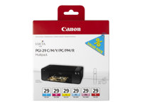 Canon PGI-29 CMY/PC/PM/R Multipack - Keltainen, sinivihreä, magenta, punainen, valokuva-sinivihreä, valokuva-magenta - alkuperäinen - mustesäiliö malleihin PIXMA PRO-1 4873B005