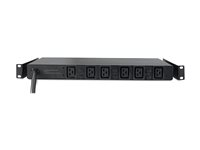 APC Basic Rack PDU - Virranjakelukaista (telineasennettava) - Vaihtovirta 208 V - 3-vaiheinen - tulo: Hubbell CS8365C - lähtöliittimet: 6 (IEC 60320 C19) - 1U - 2.4 m johto malleihin P/N: SMTL1000RMI2UC, SMX1000C, SMX1500RM2UC, SMX1500RM2UCNC, SMX750C, SMX750CNC AP7516