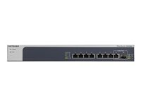 NETGEAR XS508M - Kytkin - hallitsematon - 7 x 10 Gigabit Ethernet + 1 x 10 Gigabit Ethernet / 10 Gigabit Ethernet SFP+ - työpöytä, telineeseen asennettava XS508M-100EUS