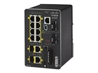 Cisco Industrial Ethernet 2000 Series - Kytkin - Hallinnoitu - 8 x 10/100 + 2 x combo Gigabit SFP - DIN-kiskoon kiinnitettävä IE-2000-8TC-G-L